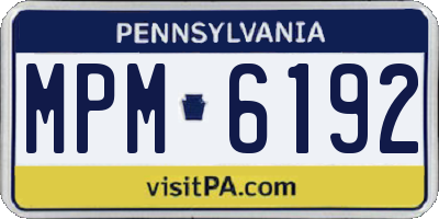 PA license plate MPM6192