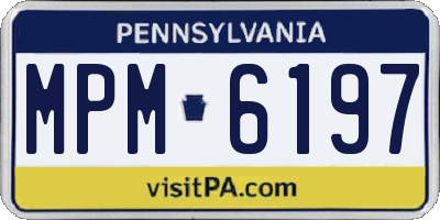 PA license plate MPM6197