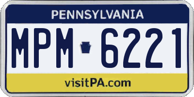 PA license plate MPM6221
