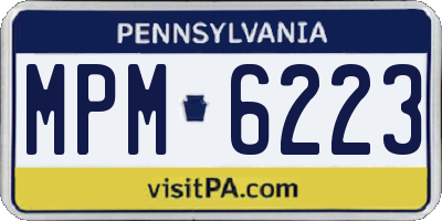 PA license plate MPM6223