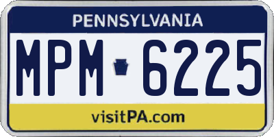 PA license plate MPM6225