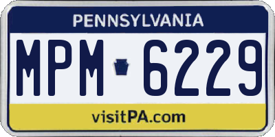PA license plate MPM6229