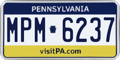 PA license plate MPM6237