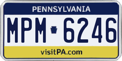 PA license plate MPM6246