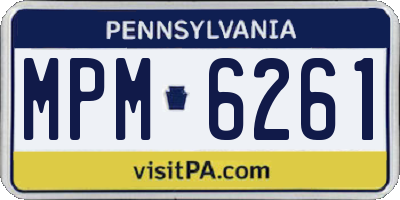 PA license plate MPM6261