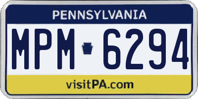 PA license plate MPM6294