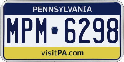 PA license plate MPM6298