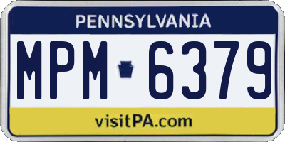 PA license plate MPM6379