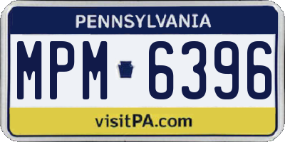 PA license plate MPM6396
