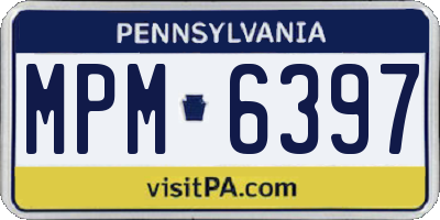PA license plate MPM6397