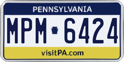 PA license plate MPM6424