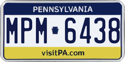 PA license plate MPM6438