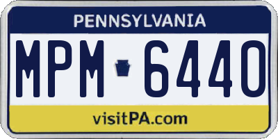 PA license plate MPM6440