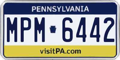 PA license plate MPM6442