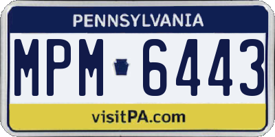 PA license plate MPM6443