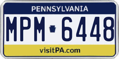 PA license plate MPM6448