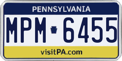 PA license plate MPM6455
