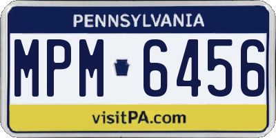 PA license plate MPM6456