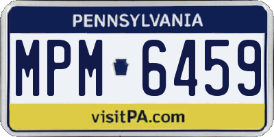 PA license plate MPM6459