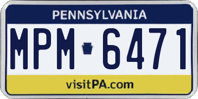PA license plate MPM6471