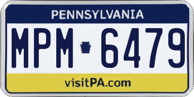 PA license plate MPM6479