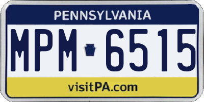 PA license plate MPM6515