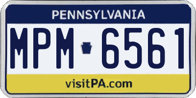 PA license plate MPM6561