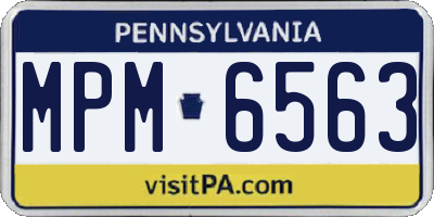 PA license plate MPM6563