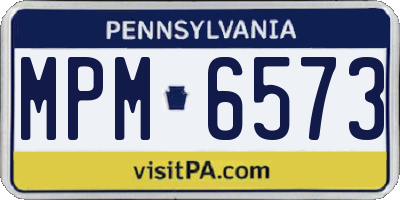 PA license plate MPM6573