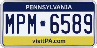 PA license plate MPM6589