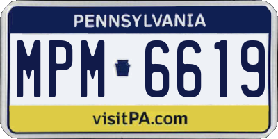 PA license plate MPM6619