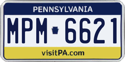 PA license plate MPM6621