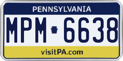 PA license plate MPM6638