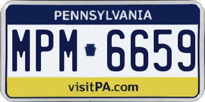PA license plate MPM6659