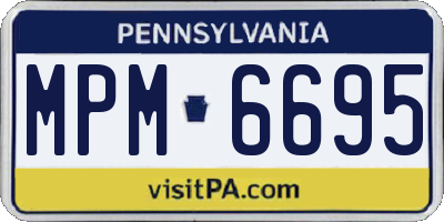 PA license plate MPM6695