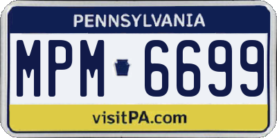 PA license plate MPM6699
