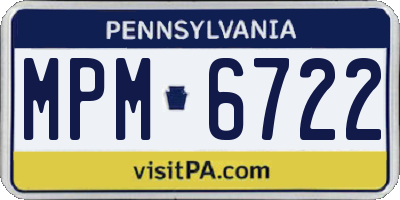 PA license plate MPM6722