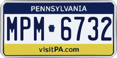 PA license plate MPM6732