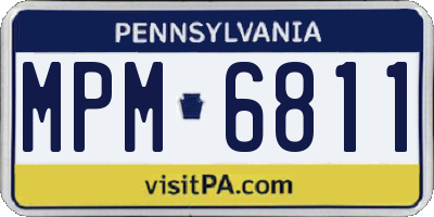 PA license plate MPM6811