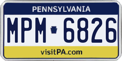 PA license plate MPM6826