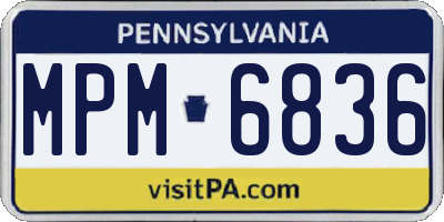 PA license plate MPM6836