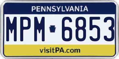 PA license plate MPM6853