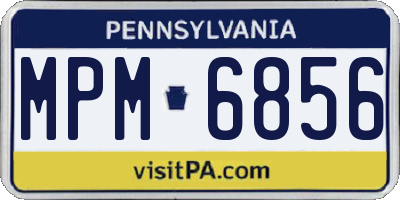 PA license plate MPM6856