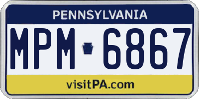 PA license plate MPM6867