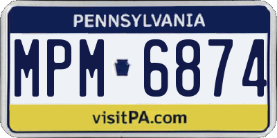 PA license plate MPM6874