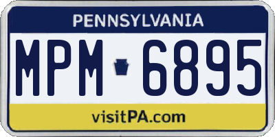 PA license plate MPM6895