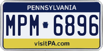 PA license plate MPM6896