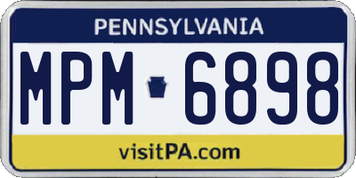 PA license plate MPM6898