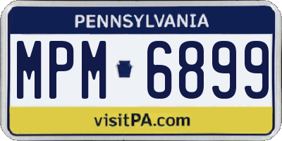 PA license plate MPM6899