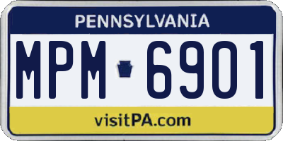 PA license plate MPM6901